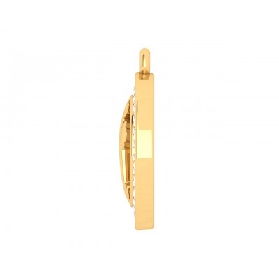 Cross 12mm charm in hallmarked Gold with round brilliant diamonds